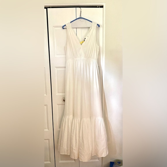 KOBI HALPERIN Almita Hammered Satin Sleeveless Maxi Dress Size M Use One time - Picture 3 of 5